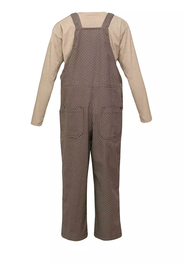 Pito Dito Girl Stormy Overall Celana Panjang Anak Coklat - Size 4