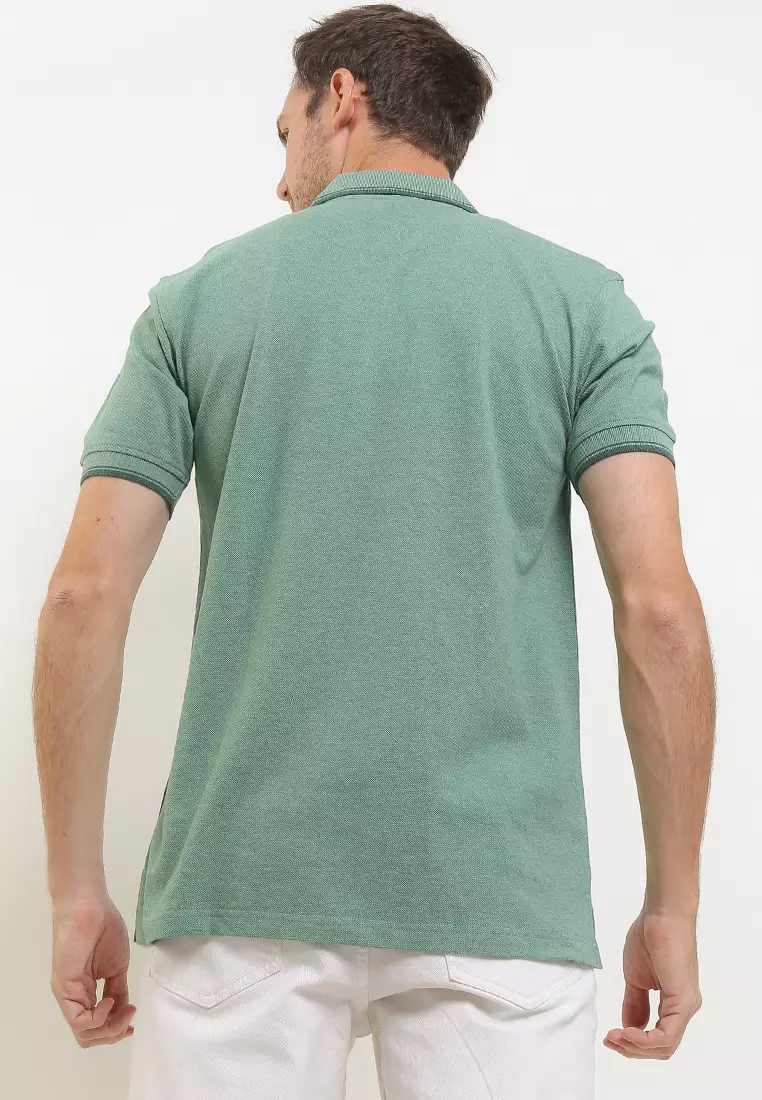 Crocodile CRCOLE 3 Fern Green - Baju Pria Men Polo Shirt - Relax Fit - Katun