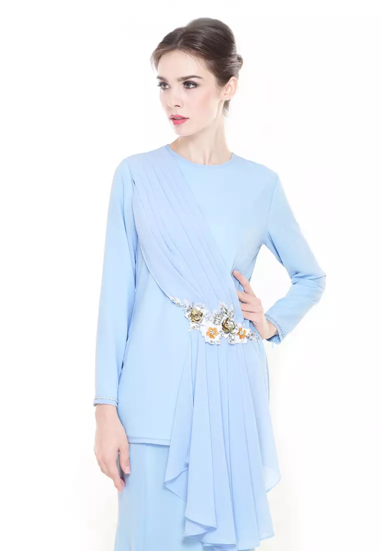 Pionery Kurung Modern in Light Blue