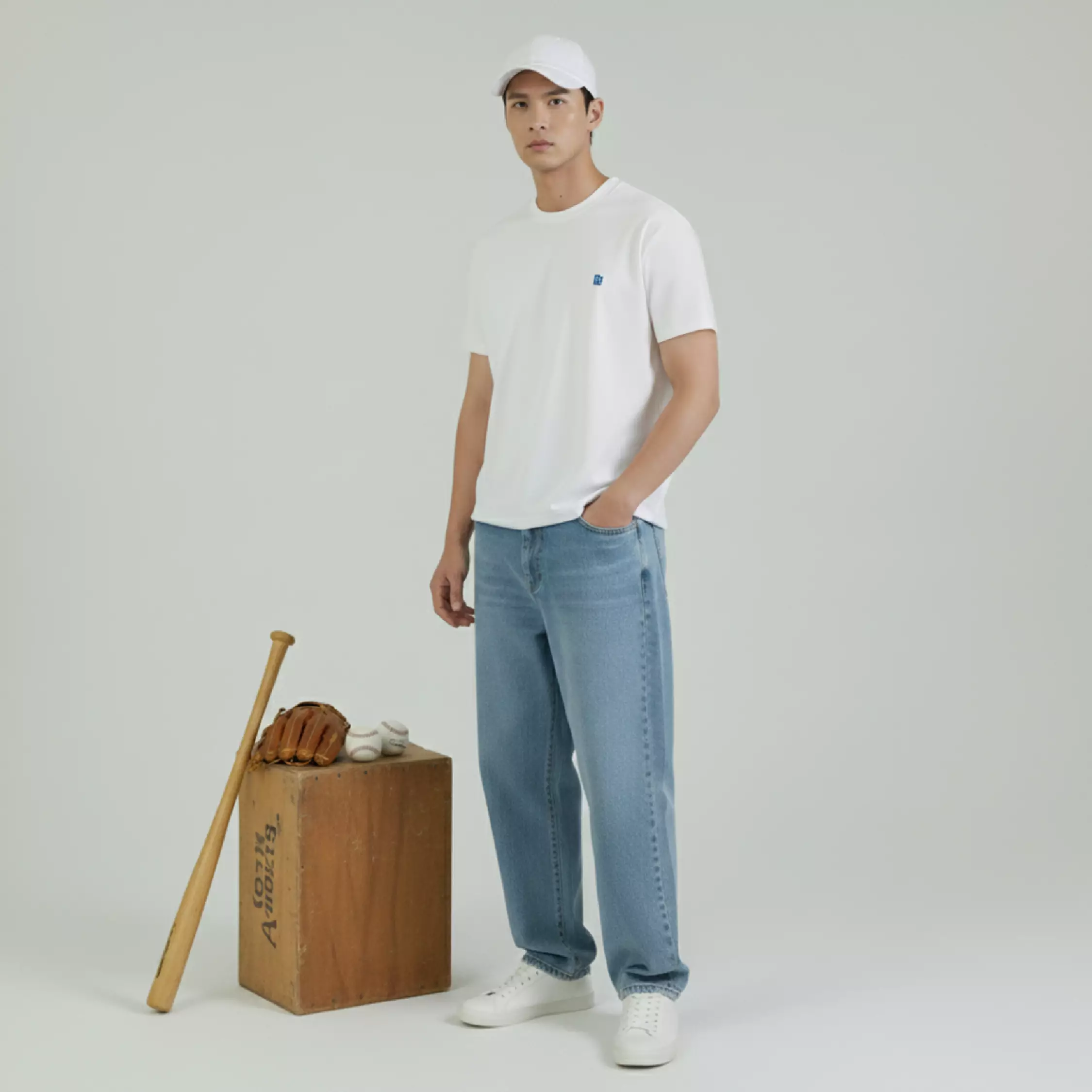 KALE NEO WHITE T-Shirt Fitted Tee Short Sleeve Cotton Cloudy