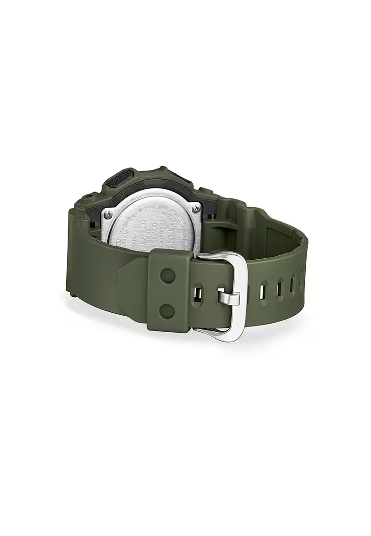 GA-B010-3A Men Analog-Digital Watch with Green Resin Band