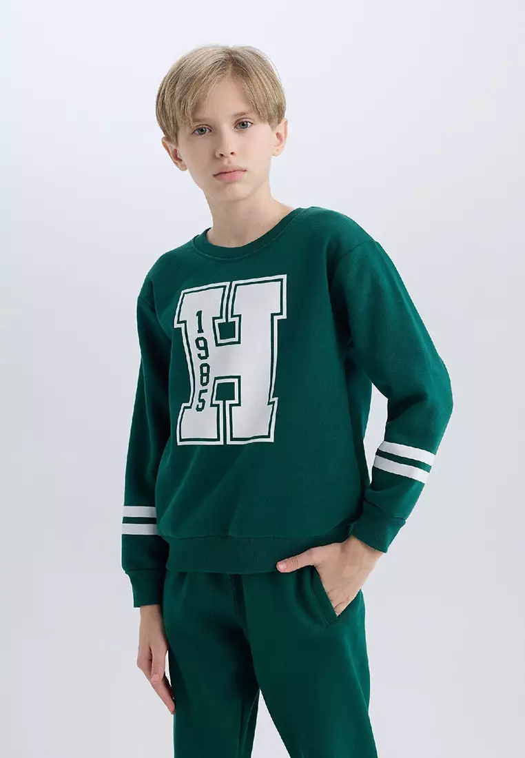 Crew Neck Printed Sweatshirt