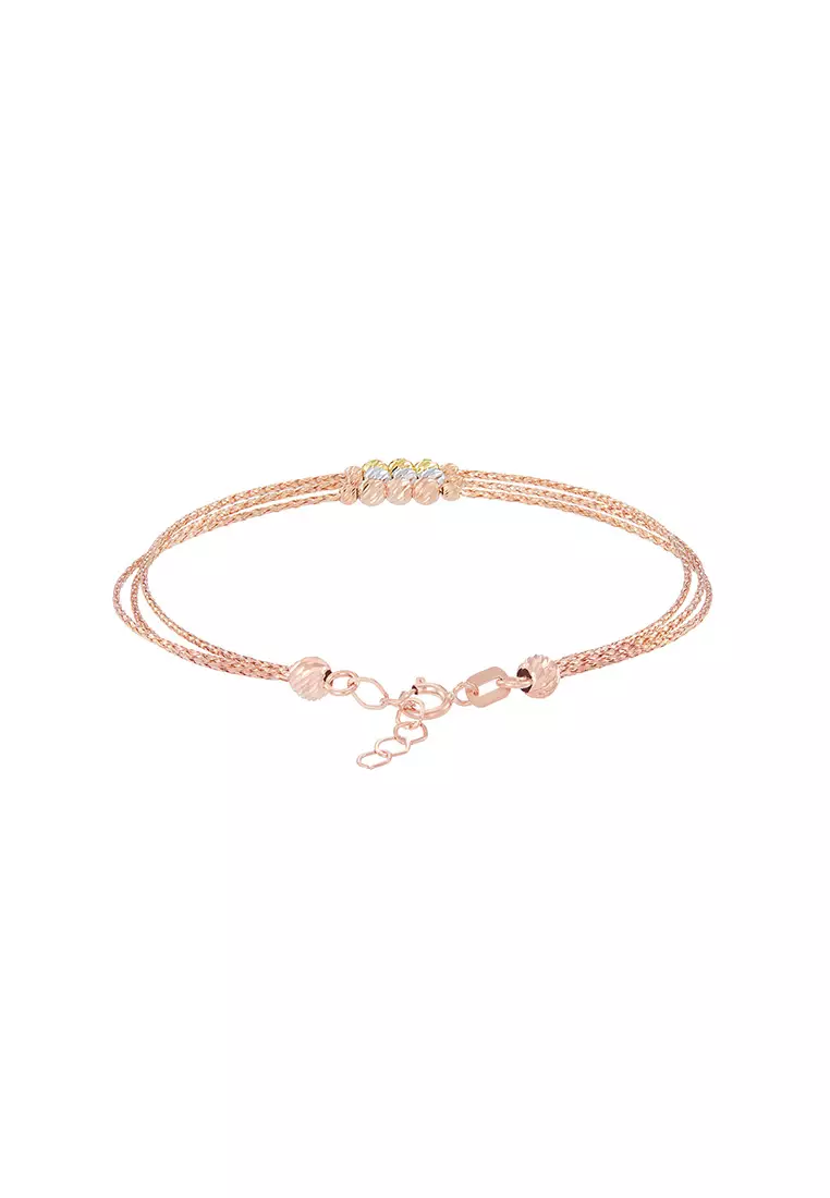HABIB 585/14K Rose, Yellow and White Gold Bracelet 714-BRCAL3F C01-L(R)