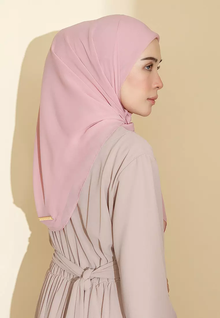 Ovel Square (Hijab Segiempat Oval Lozy x Hamidah) Mauve Glow