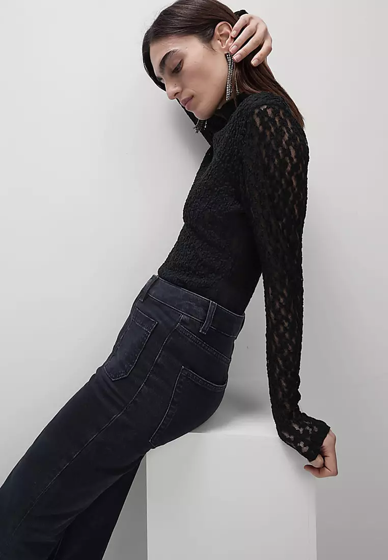 Cotton Blend Lace Top