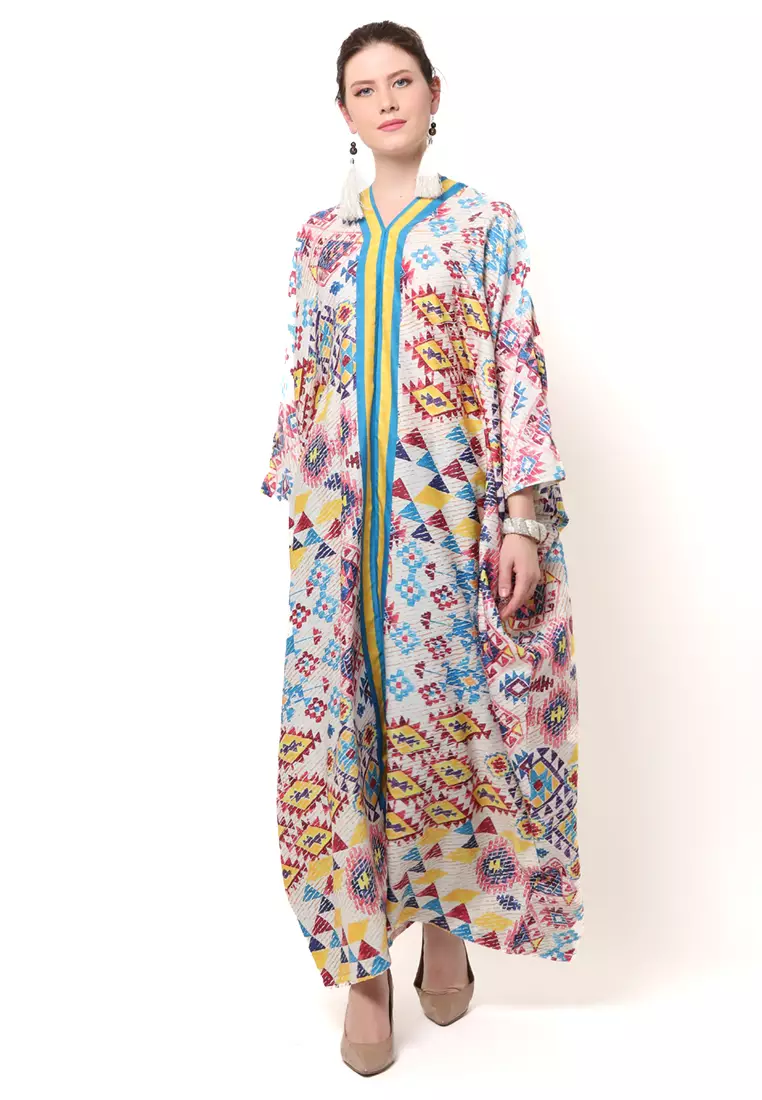 Kanzi Long Sleeve Batik Kaftan
