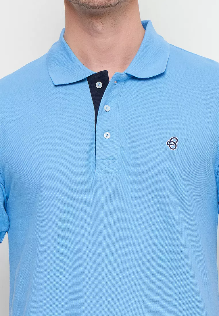 Byford Men Polo Shirt Blue -WBYPS02SSBLU