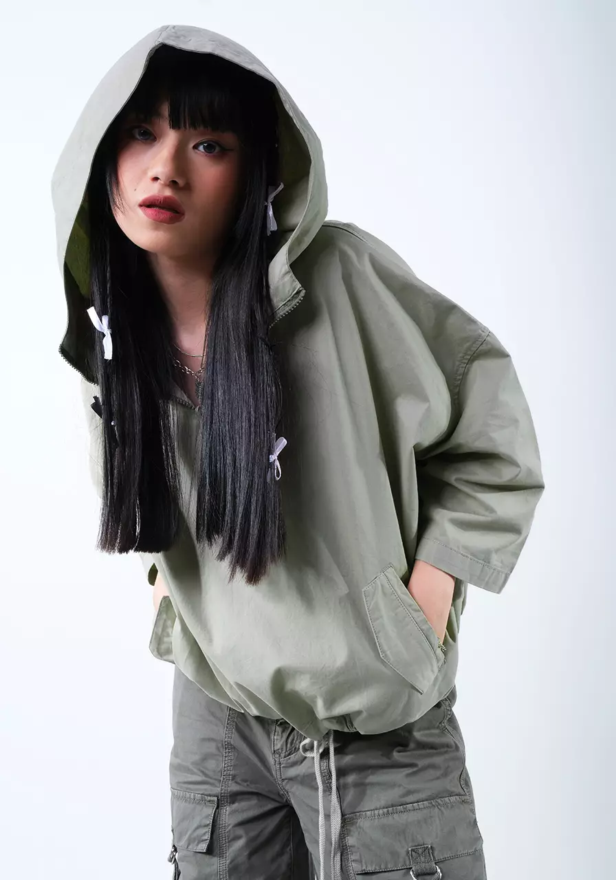 Jaket Wanita Oversize Willow Anorax Sage