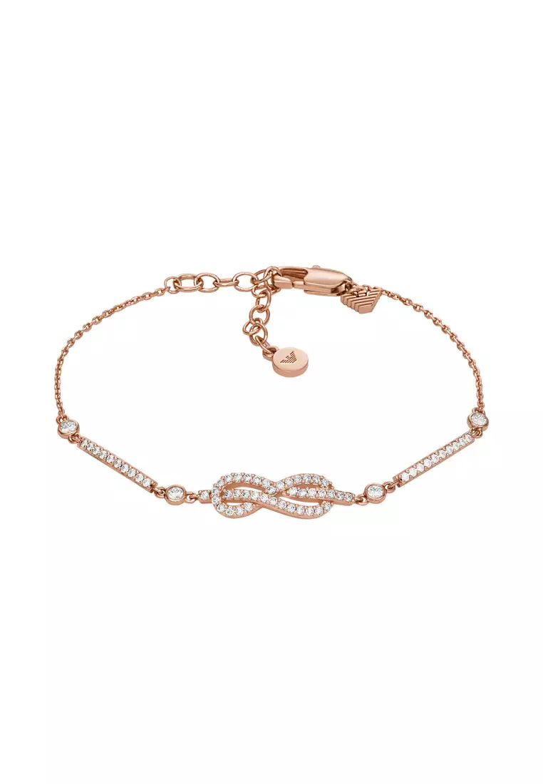 Emporio Armani Rose Gold-Tone Brass Station Bracelet EGS3109221