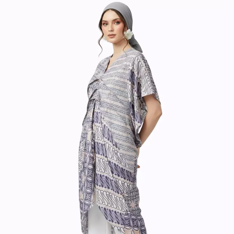 Dress Batik Wanita - Bhatara Batik Claudia - Dress Batik Modern Lengan Pendek