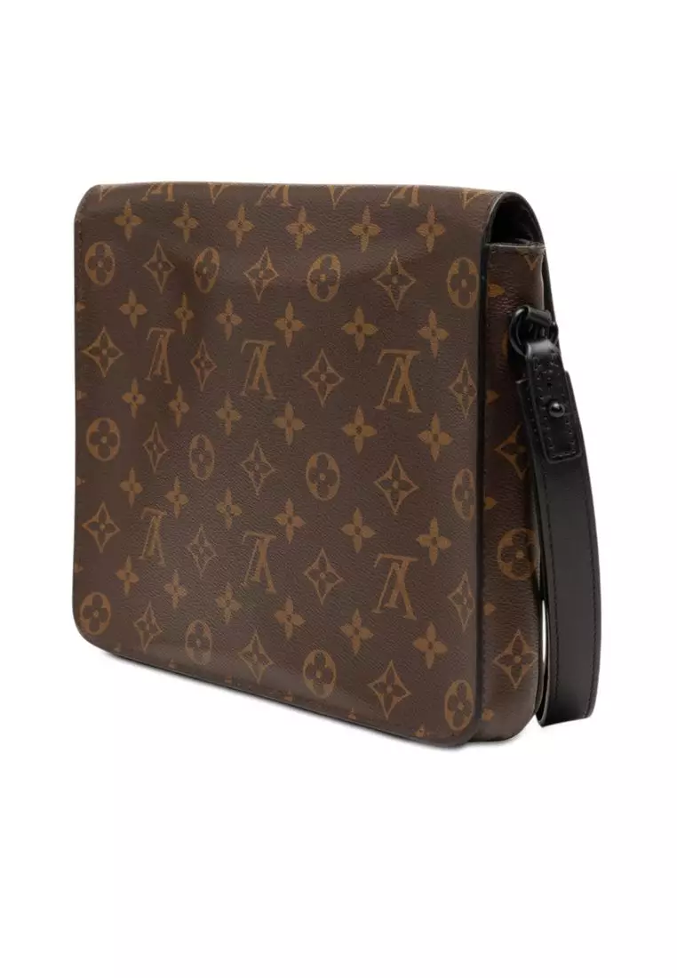 Pre-Loved Louis Vuitton Monogram Macassar S Lock A4 Pouch