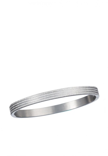 Elfi silver Modern Three Lines Stainless Steel Bracelet MB05 EL186AC85VWCMY_1