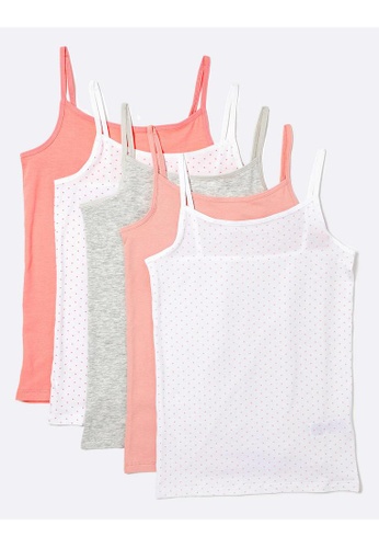Buy Marks Spencer M S 5 Pack Cotton With Stretch Spotty Camisole Vests 2 16 Years Online On Zalora Singapore