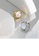 Glamorousky silver 925 Sterling Silver Fashion Simple Geometric Shell Adjustable Open Ring 37B55AC28B56EFGS_4