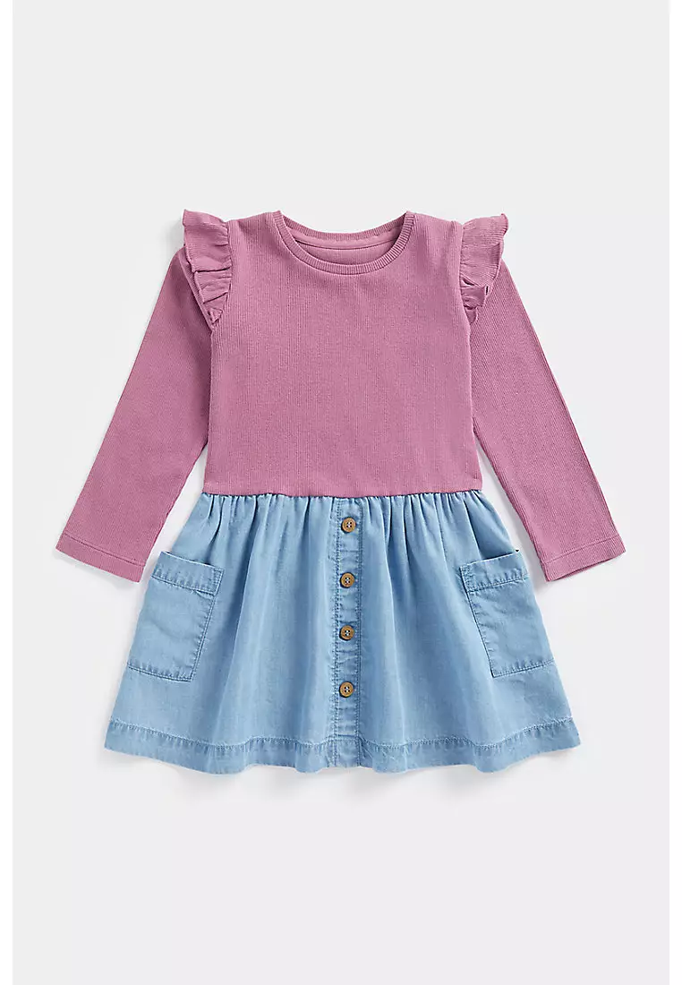 Mothercare Lilac Jersey Dress and Knickers Outfit main image 1