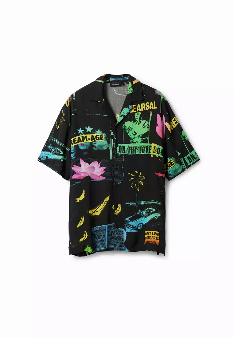 Buy Desigual Desigual Man Collage resort shirt. 2023 Online | ZALORA ...