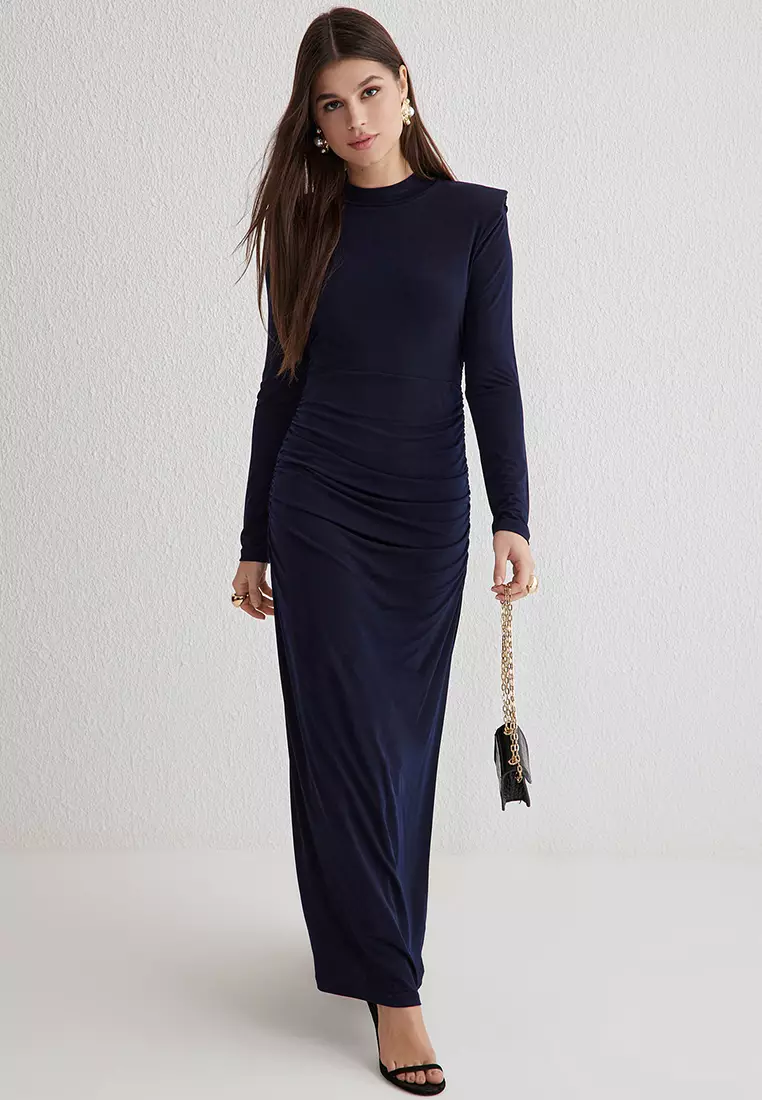 Shoulder Pads Knit Dress