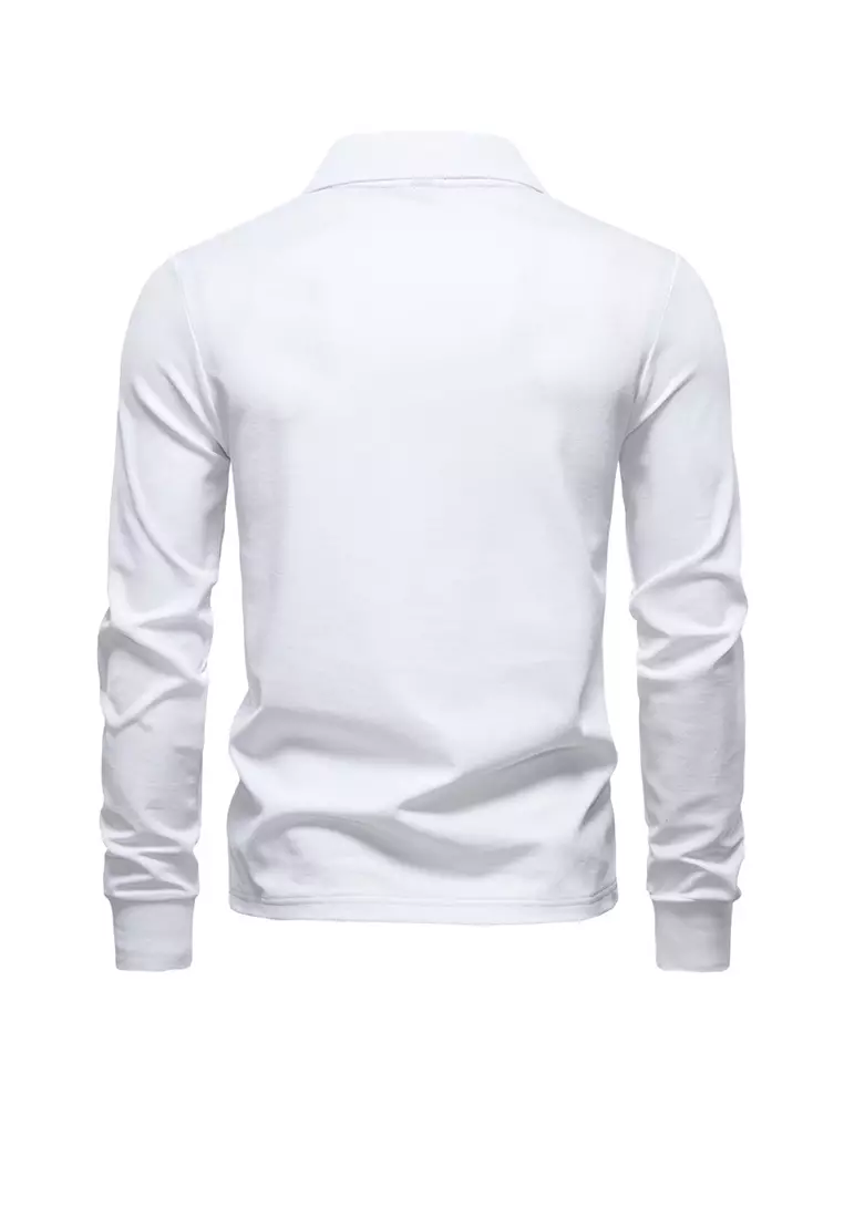 Contrast Embroidered Polo Shirt AX-PL7016