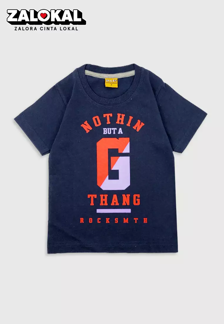 Wakakids Baju Anak Laki Laki Atasan Kaos Usia 3 Tahun Hingga 9 Tahun Motif Nothing 3875 Navy SKATS
