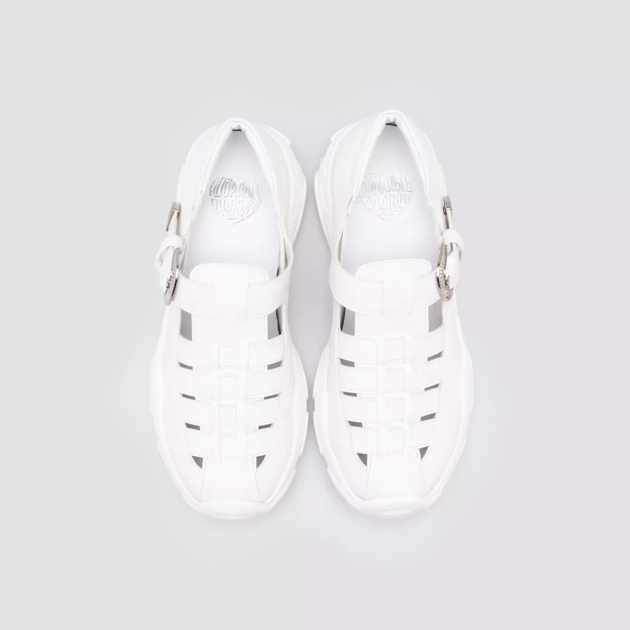 Dyra Platform Sandals White