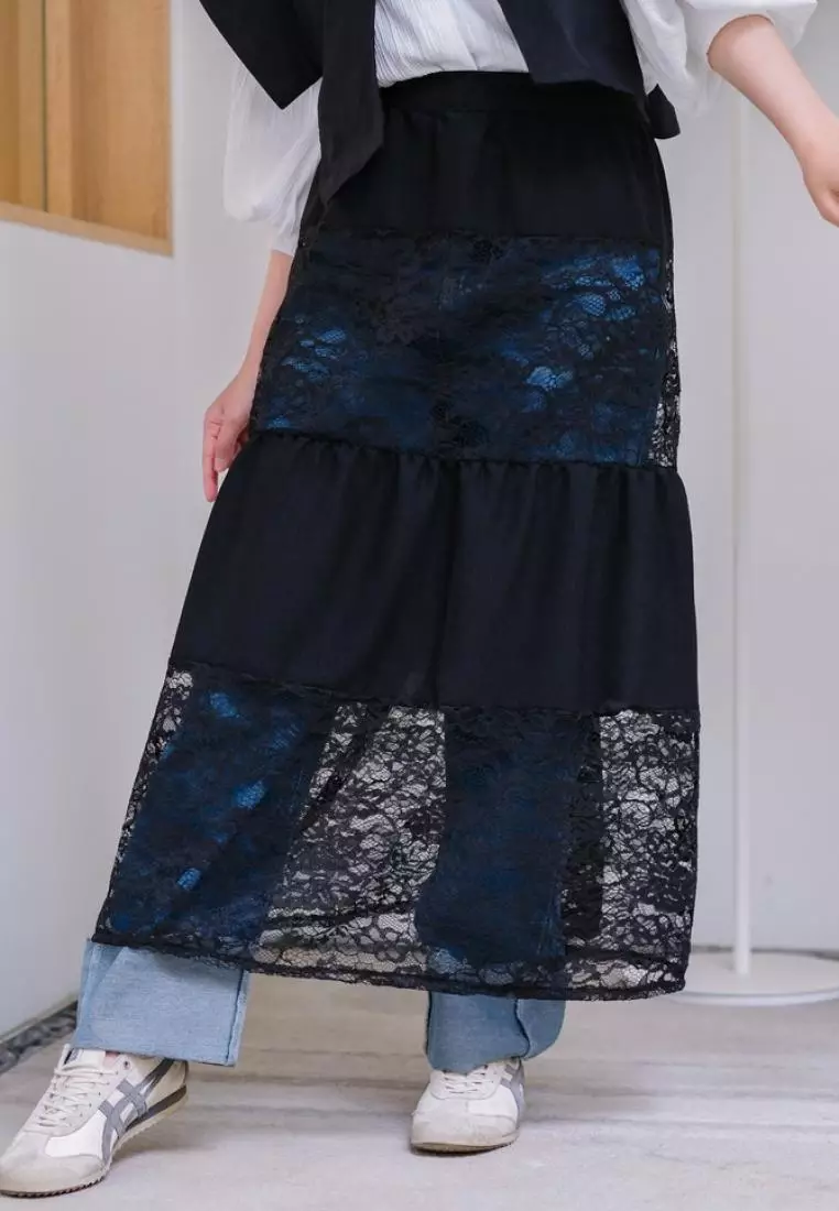 Layer Lace Skirt - Black M19072 R73S1