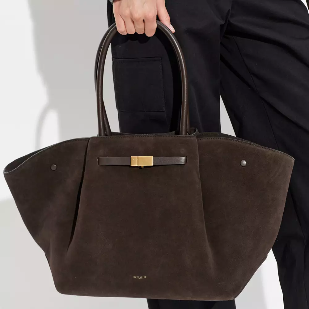 The New York Tote Bag Suede Dark Chocolate