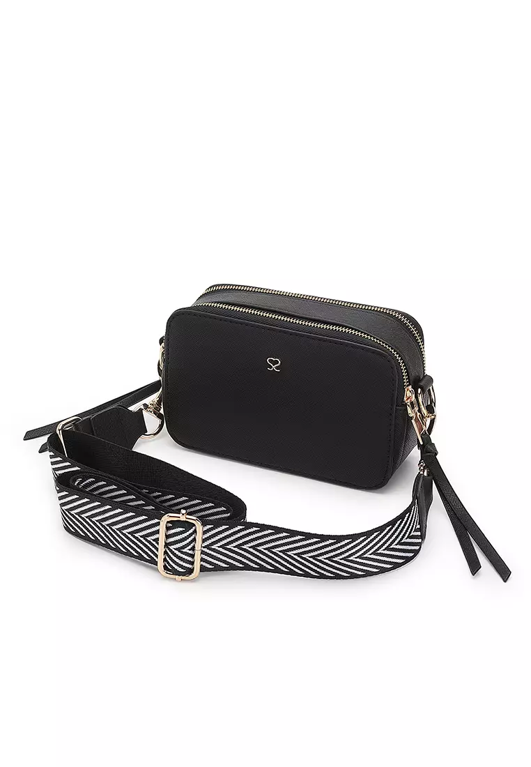 Women's Top Handle Bag / Sling Bag / Crossbody Bag / Shoulder Bag - All Black