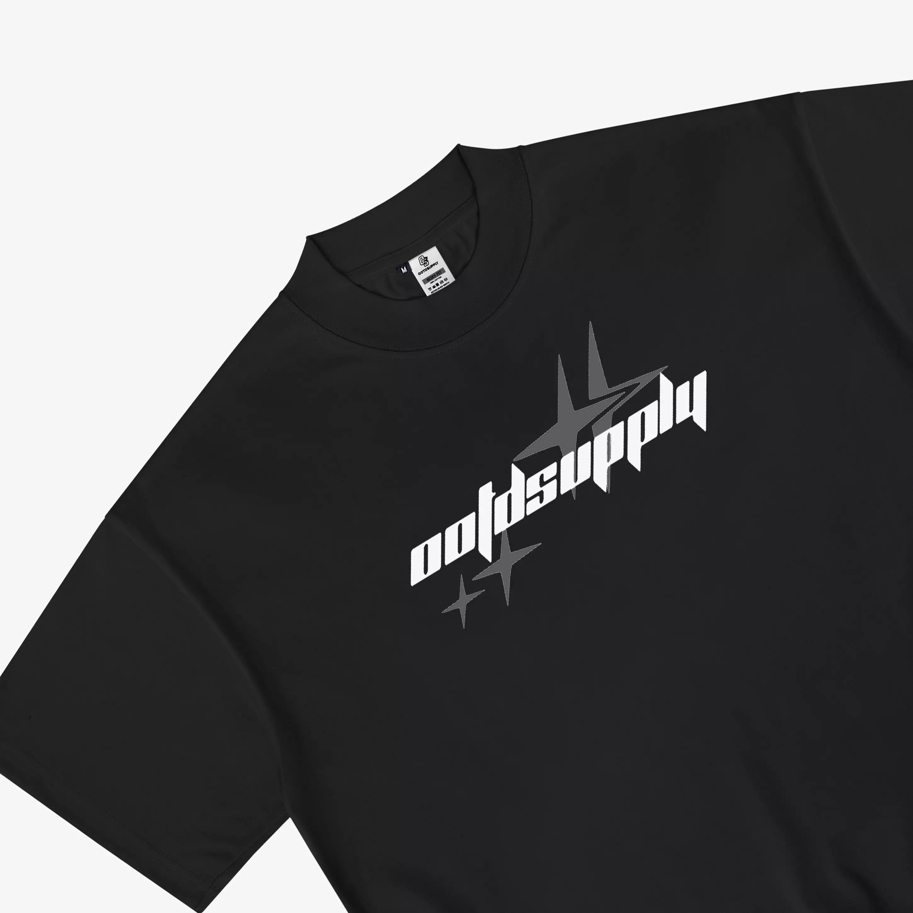 OOTDSUPPLY Boxy Fit Oversize Diffusion Black & Stone Grey l Tshirt Boxyfit l Kaos Boxy OVZBX022