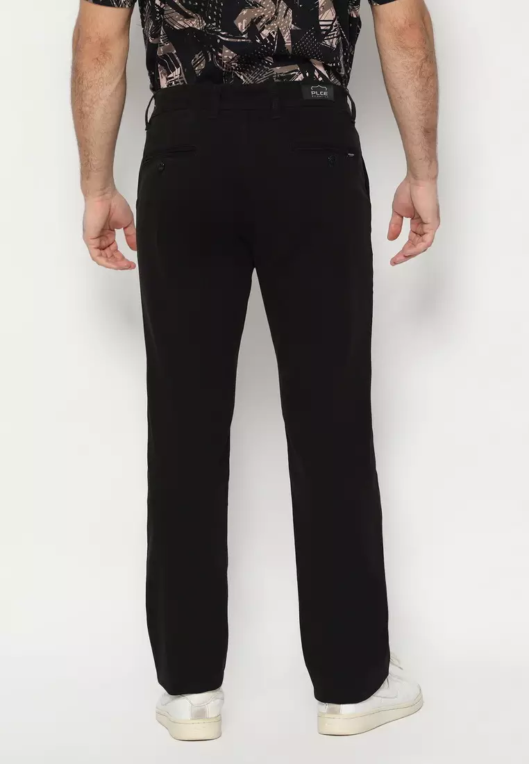 POLICE Celana Chino Panjang Cotton Premium Regular Fit Pria