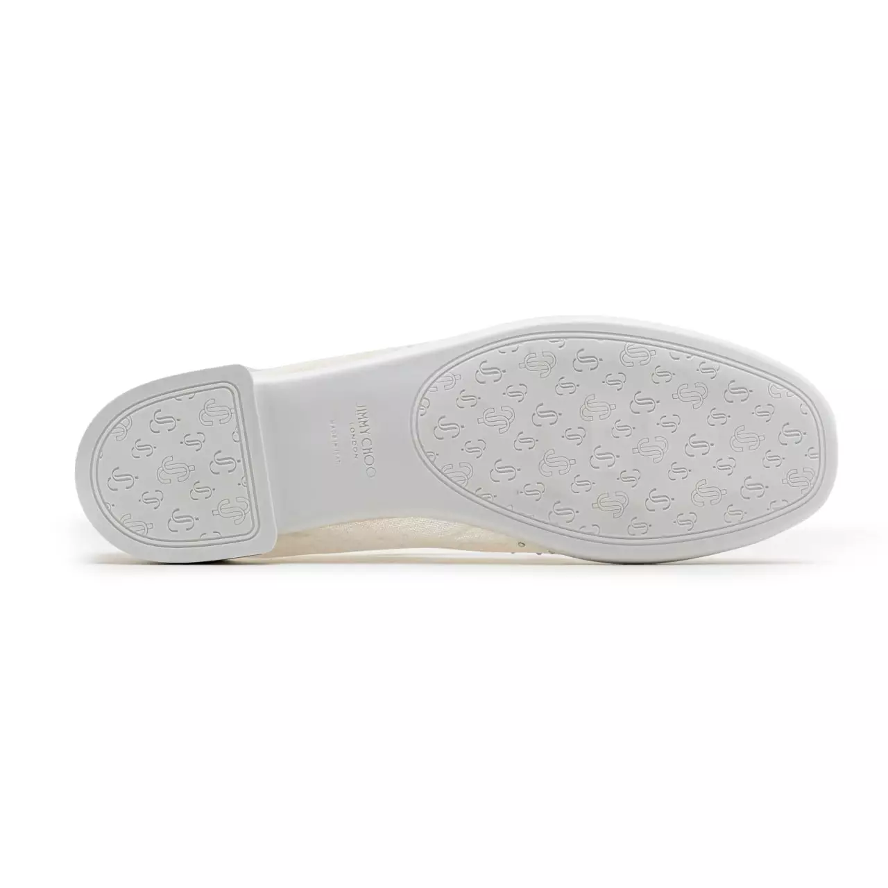 Eleri Mesh Ballerinas White Crystal