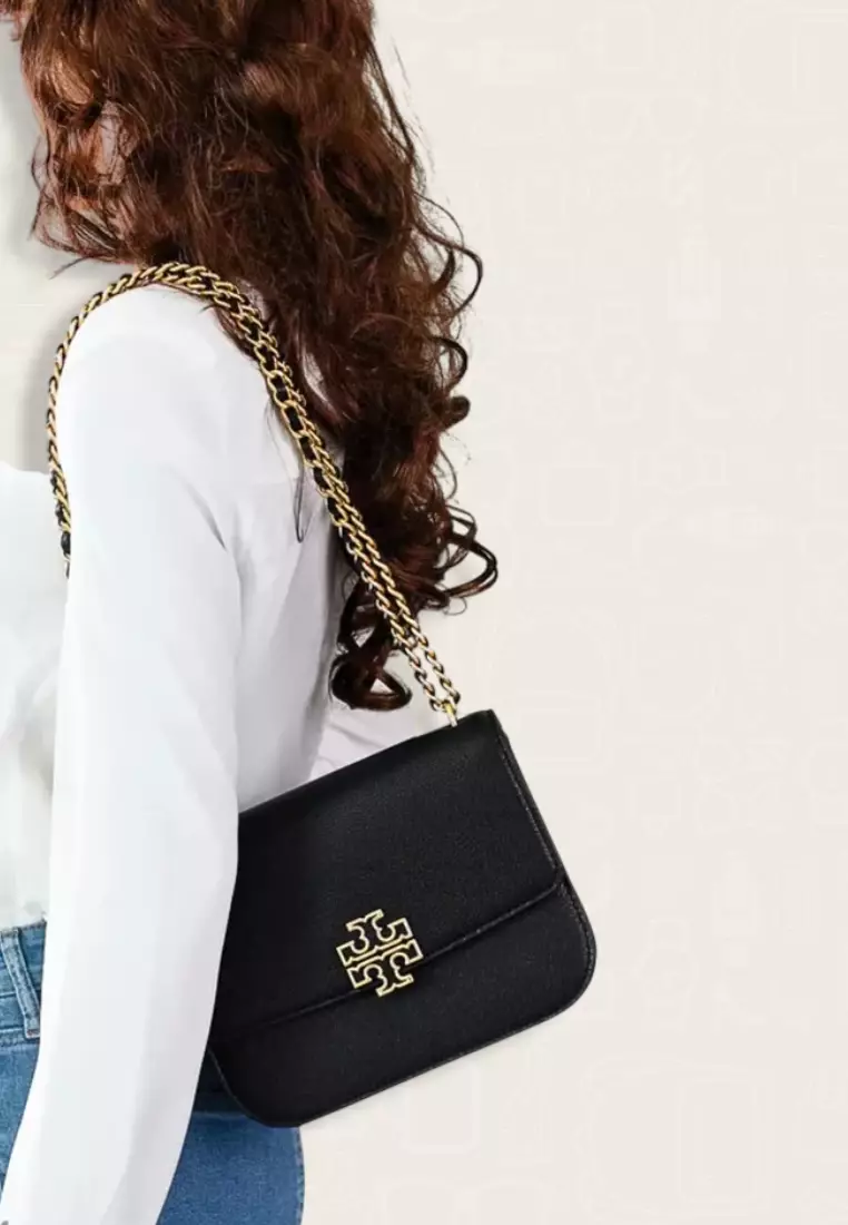 Tory Burch Britten Small Adjustable Shoulder Bag Black