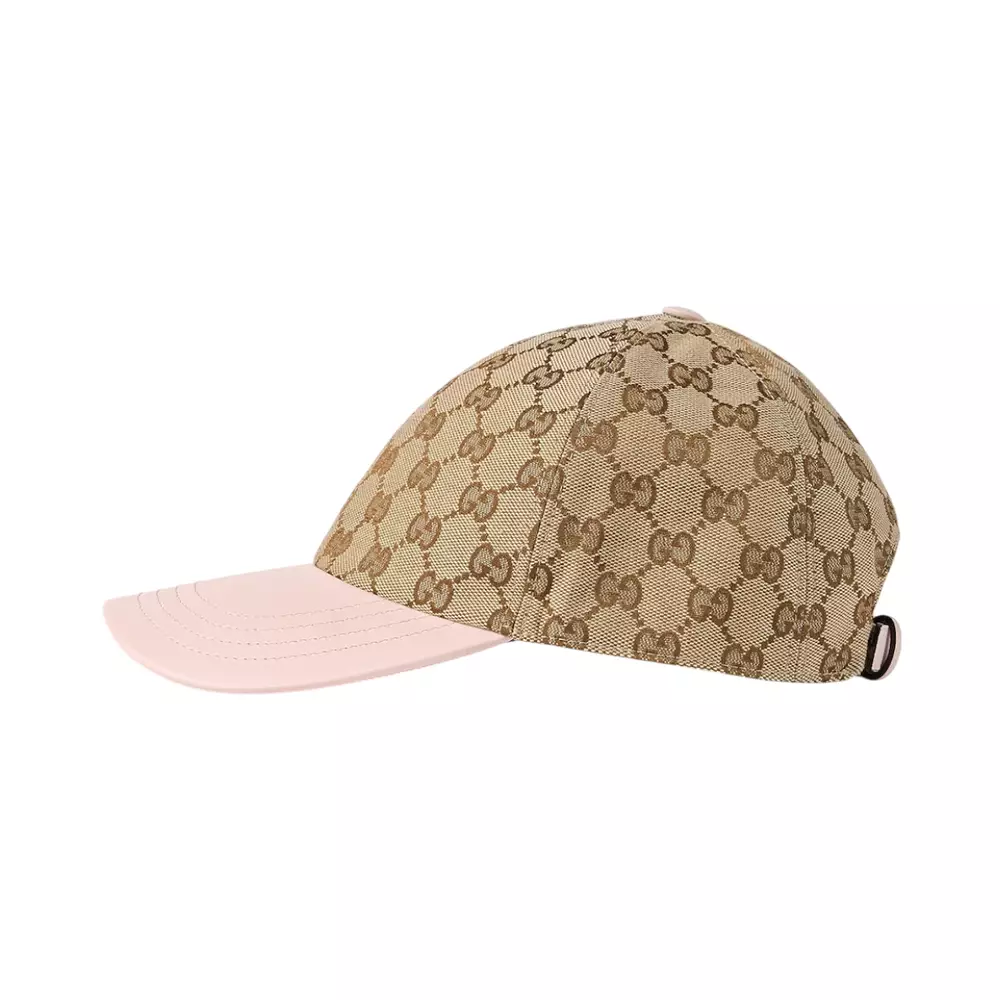 GG Canvas Baseball Hat Beige Pink
