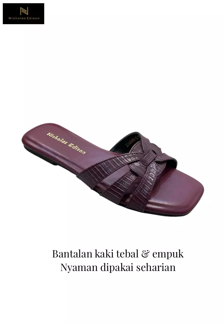 Nicholas Edison Sandal Costa Maroon