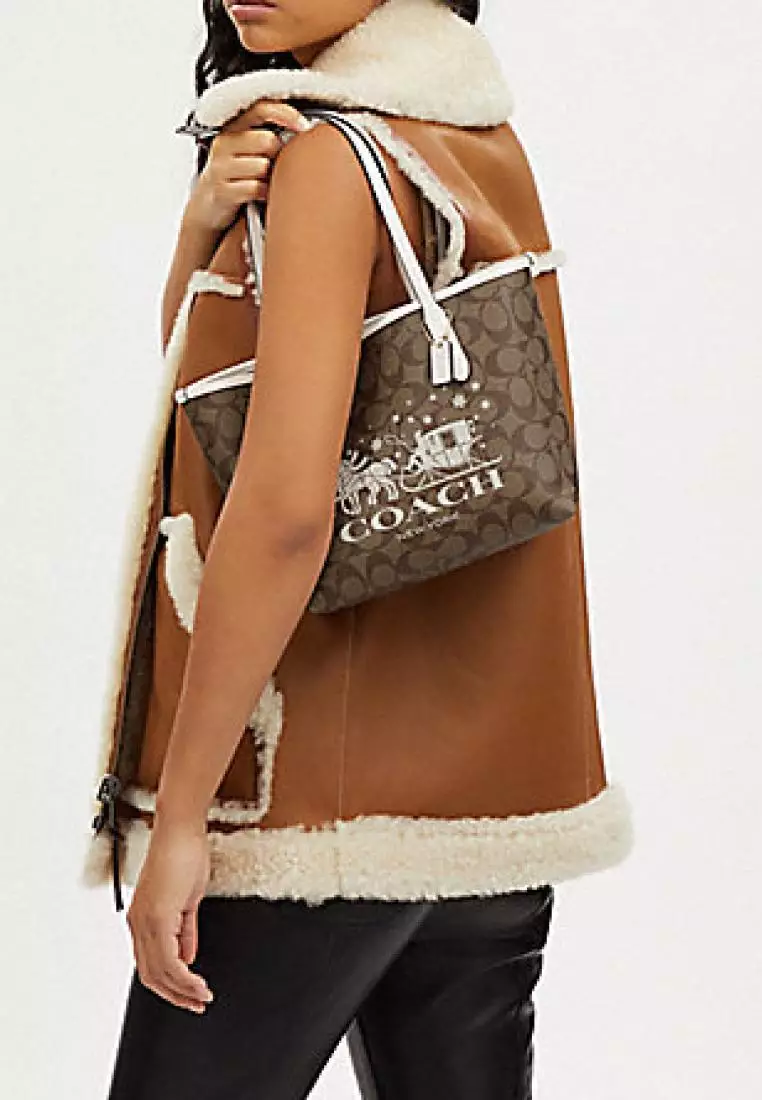 Jual COACH Coach Mini City Tote In Signature Canvas With Horse And