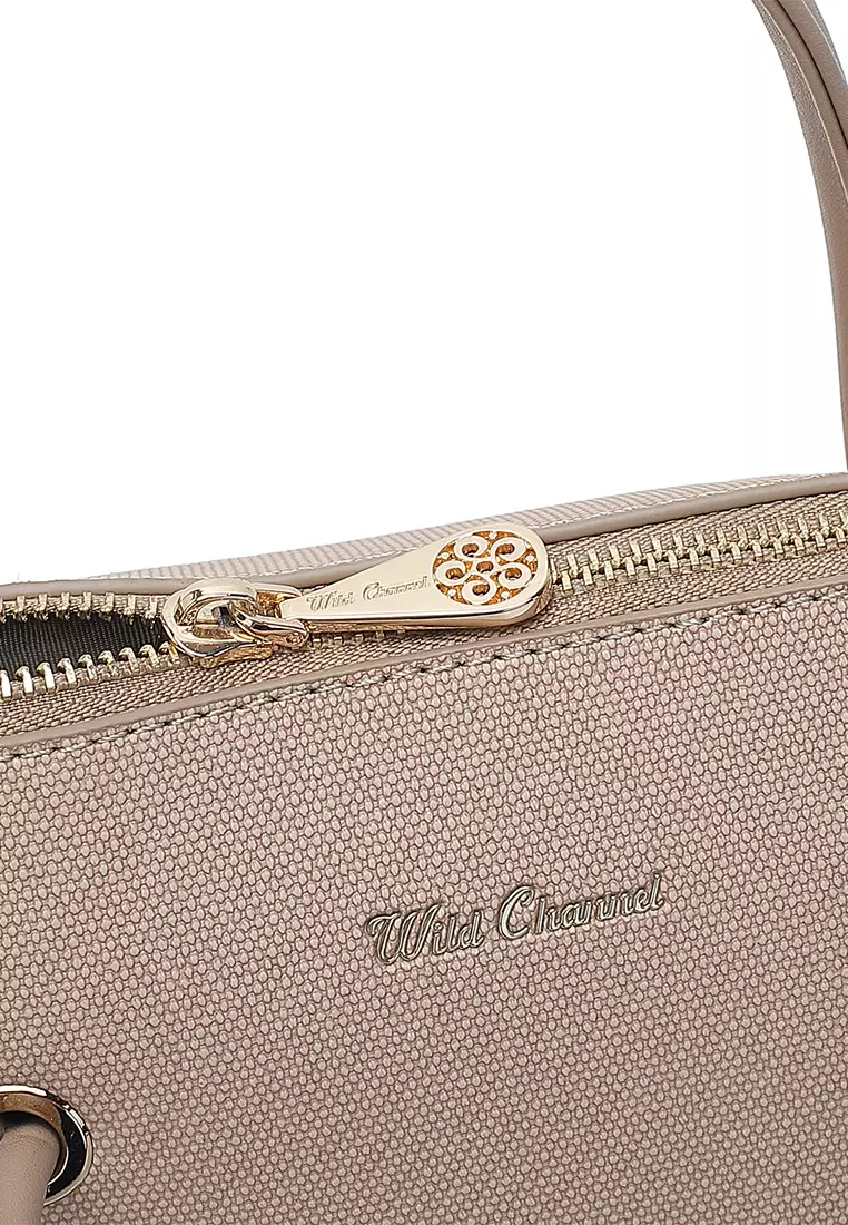 Women's Top Handle Bag / Sling Bag / Crossbody Bag - Apricot