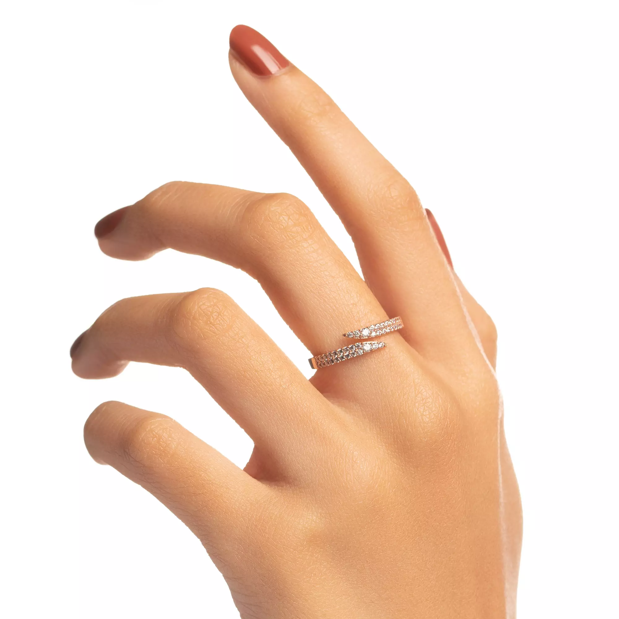 Cincin Emas 7k -Ticha Gold Ring - Velina Collection - Juene Jewelry