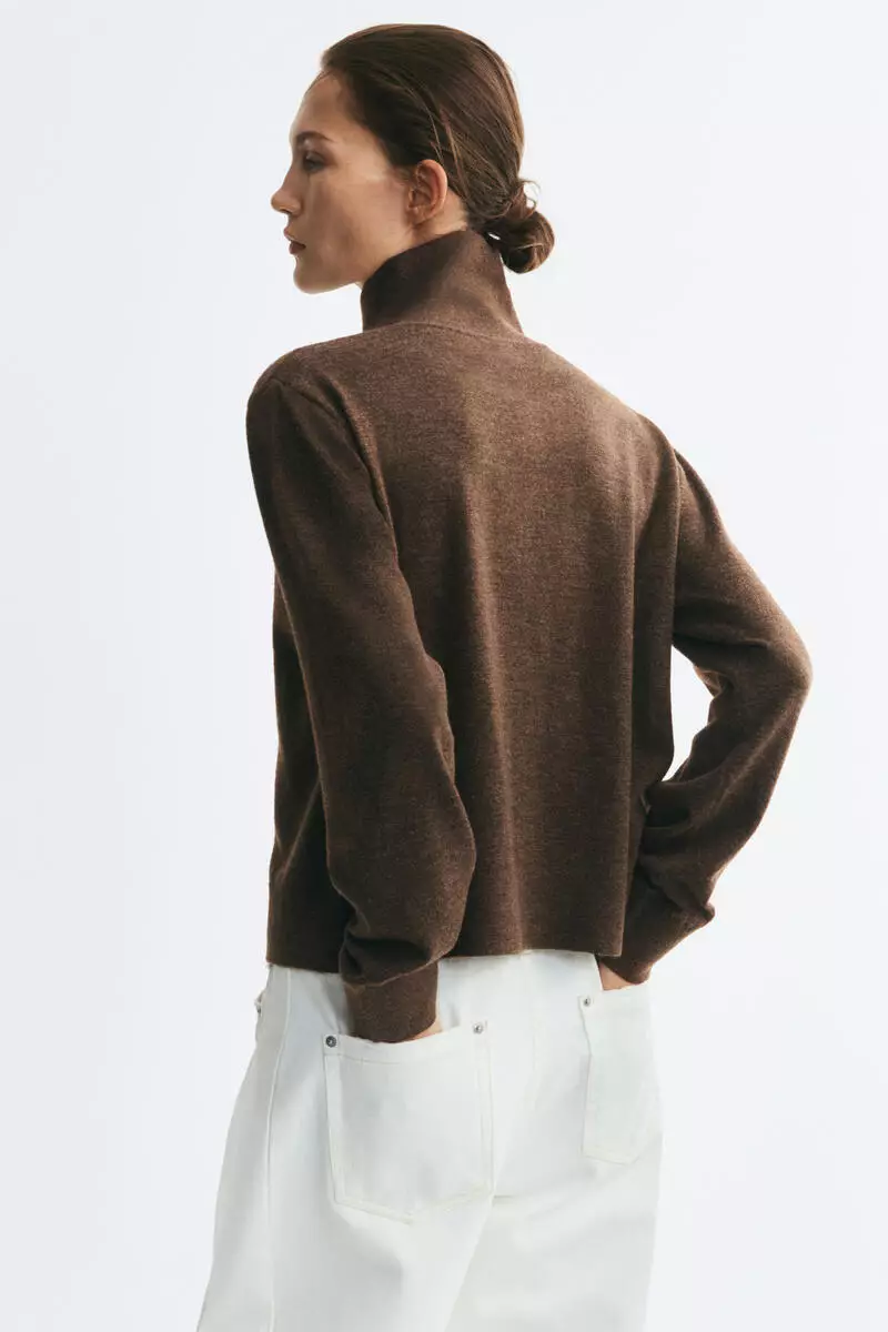 Turtleneck cardigan
