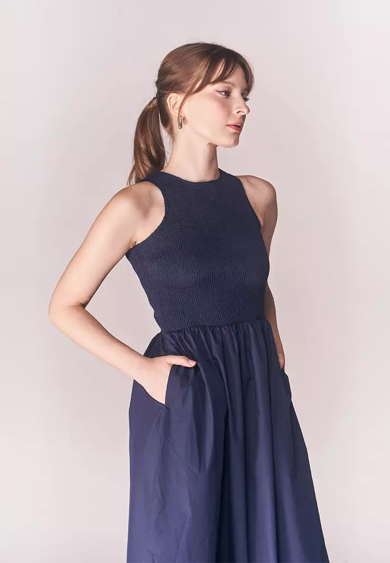 Solstice Beaver Sleeveless Dress