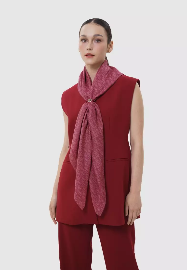 Interlock Voile Square - Mulberry