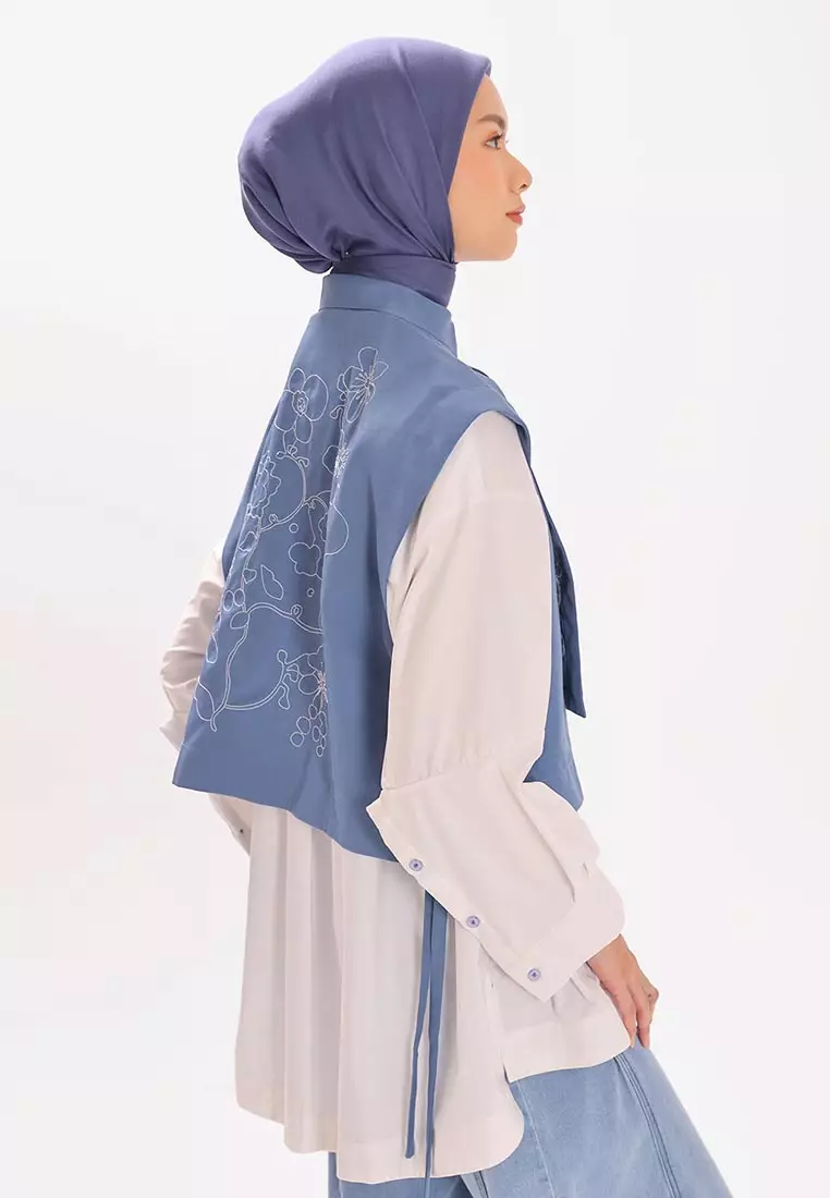 Ria Miranda Dusty Blue Ruela Vest