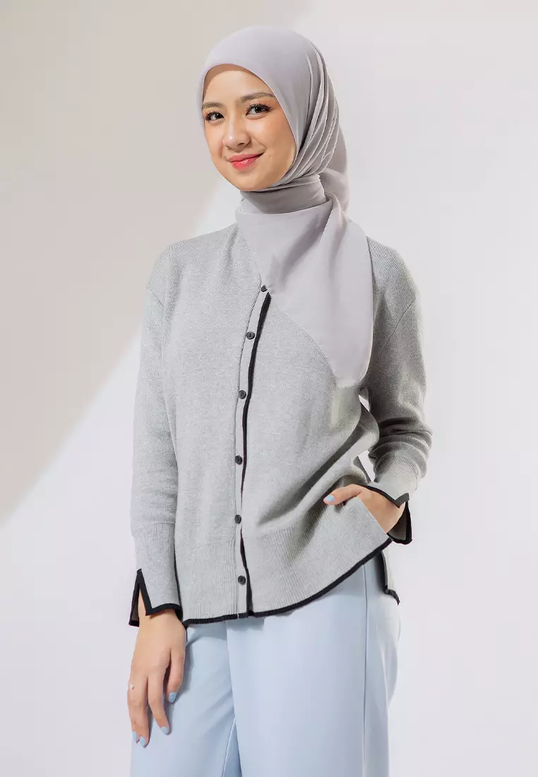Zahira Knit (Lozy x Nashwa) in Dark Grey