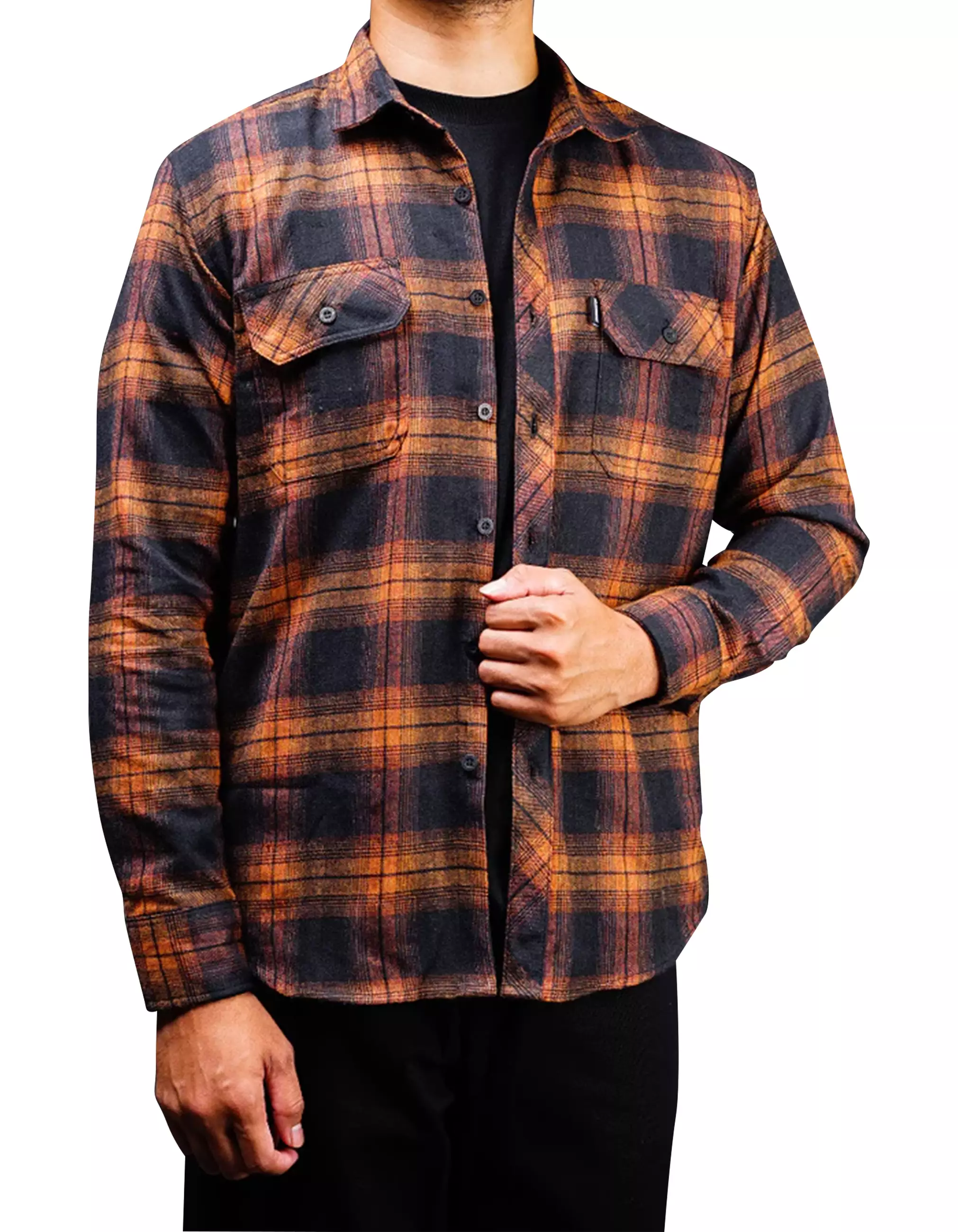 Gloaming Kemeja Flanel Veterano Unisex Panjang Whimsia