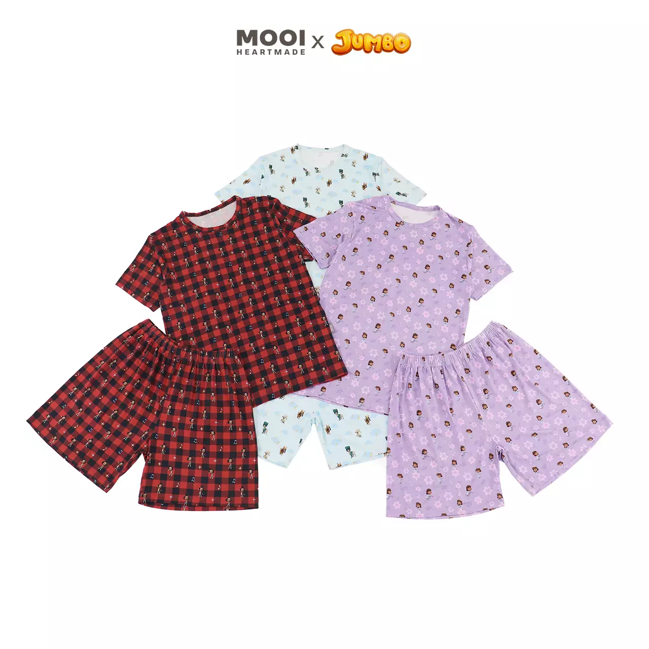 Mooi x Jumbo Piyama Dewasa Setelan Tencel Short Pajamas Adult - Atta