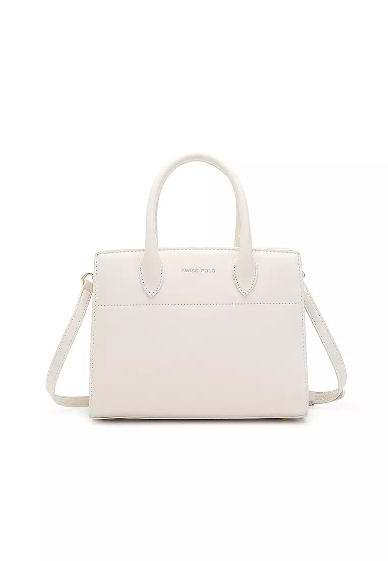 Women's Top Handle Bag / Sling Bag / Crossbody Bag - White