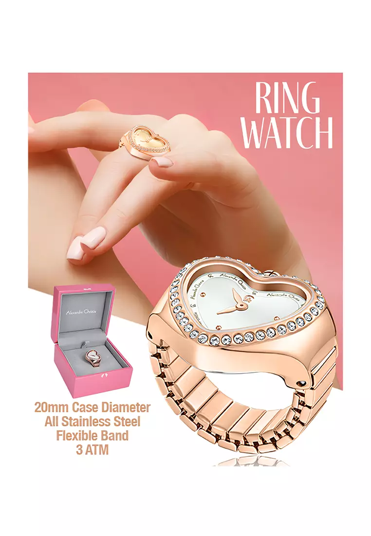 Jam Tangan Ring Wanita Alexandre Christie AC 2B05 LHBRGSL - Silver Dial - Stainless Steel