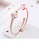 Glamorousky silver Simple and Elegant Plated Rose Gold Four-leafed Clover Shell 316L Stainless Steel Bangle 9BE1CACFD6F728GS_3