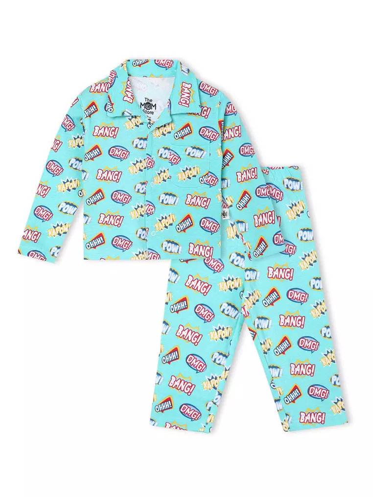 Baby and Kids Pajama Nightsuit Set- Mighty Fighter