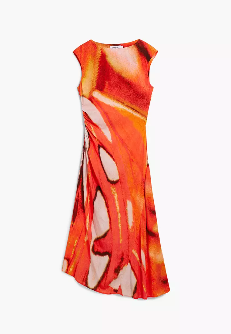 Draped long dress