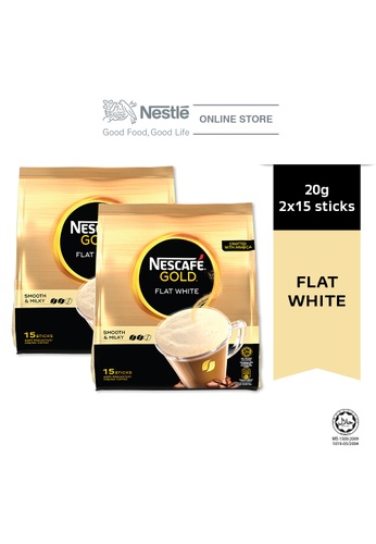 Buy Nestle Nescafe Gold Flat White 15 Sticks 20g Bundle Of 2 Online Zalora Malaysia