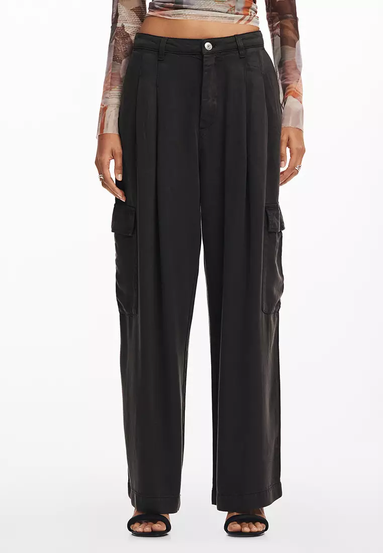 Desigual Woman Fluid cargo pants.